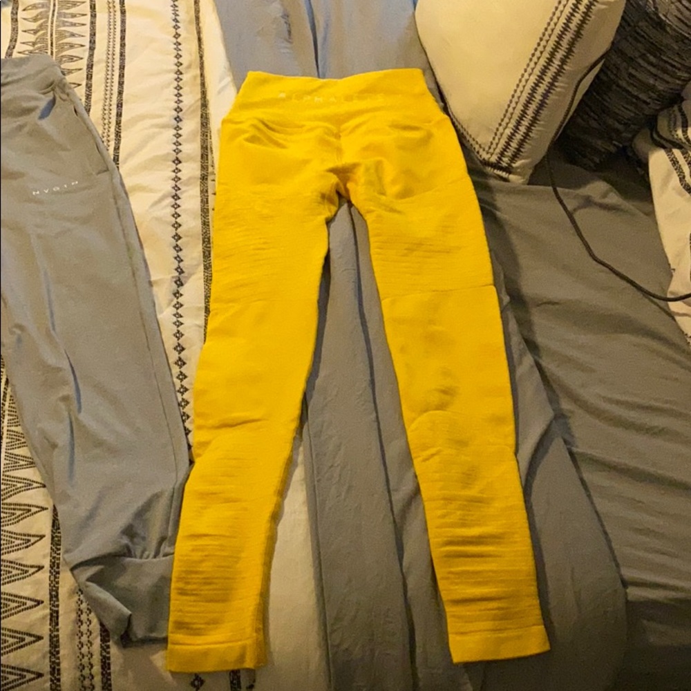 Alphalete yellow revival leggings